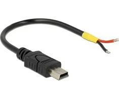 Delock kabelis USB 2.0 Mini-B kištukas > 2x atviri kabelio galai galia 10 cm Raspberry