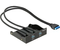 DELOCK priekinis skydelis 3,5 2x USB 3.0 juodas (Pinheader)