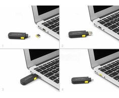 Delock DeLOCK 22031 prievadų blokatorius Prievado užraktas su USB Type-A raktu Juoda, Geltona 1 vnt.