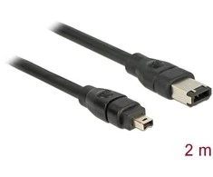 Delock Fejerverkai 6-pin - Fejerverkai 4-pin, 2m, Juoda (82577)
