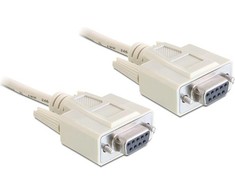 DELOCK Cable serial Null modem 9 pin female / female 3 m