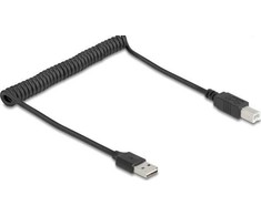 Kabelis USB Delock USB-A - USB-A 0,8 m Juodas (90130)