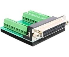 Delock 25-pin D -Submoteriškas adapteris > jungties blokas (65317)