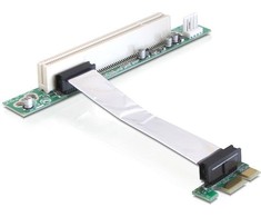 Delock 32 bitų PCI adapteris x1 su lanksčiu 9cm kabeliu (41856)