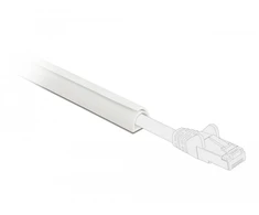 DeLOCK Cable Duct Mini self-closing self-adhesive 10 x 10 mm - length 1 m baltas, Baltas, PVC, Adhesive tape, 10 mm, 1 pc(s)