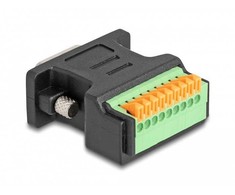 DELOCK D-Sub 9 St > gnybtų bloko adapteris su mygtuku