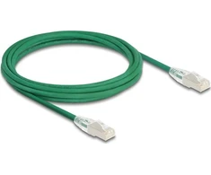 Delock Delock RJ45 tinklo kabelis Cat.6A kištukas-kištukas su išlenktu fiksavimo antgaliu U/FTP Slim 3 m žalias