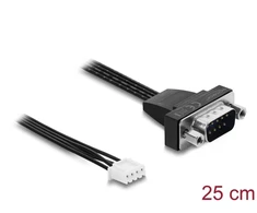 Delock Kabelis szeregowy RS-232 D-Sub 9 Pin wtyczka do JST XH 4 Pin gniazdo pinowe 25 cm (91277)