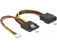 Delock DELOCK maitinimo kabelis SATA 15Pin Bu > Molex 4Pin St + 4Pin Bu