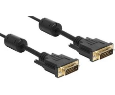 Delock Cable DVI 24+1 male > DVI 24+1 male 1 m juodas