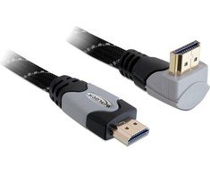 Delock kabelis HDMI A kištukas > HDMI A kištukas kampinis 4K 1 m