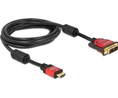 Delock High Speed HDMI laidas, HDMI A kištukas > DVI kištukas 2 m
