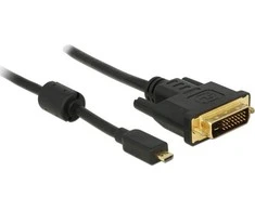 Delock Cable Micro HDMI D kištukas > DVI 24+1 kištukas 1 m