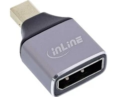 AV adapteris Delock „InLine® DisplayPort 1.4“ adapteris, „DisplayPort“ lizdas / „Mini DisplayPort“ kištukas