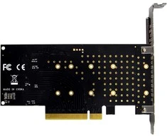 Delock „InLine® PCIe“ kortelė su 2 vidinėmis NVMe M.2 M rakto jungtimis – bifurkacija, PCIe x8