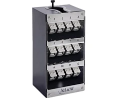Delock InLine® 12 prievadų Cat.6A skirstytuvas sienai/bėgiui su Keystone moduliais