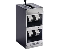 Delock InLine® 4 prievadų Cat.6A skirstytuvas sienai/kolonai, įskaitant Keystone modulius