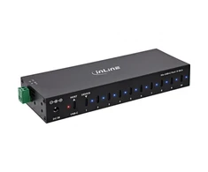 Delock InLine® USB 3.2 Gen.1 pramoninis šakotuvas, USB-C, 10 prievadų, su maitinimo adapteriu
