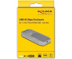 Kieszeń Delock DELOCK M.2 NVMe SSD Gehäuse USB 40 Gbps - werkzeugfrei