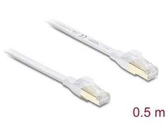Delock Płaski kabelis krosowy RJ45 Cat.8.1 U/FTP 0,5 m Baltas (81024)