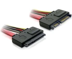 DELOCK kabelis SATA 22 kontaktų > 22 kontaktų vyriškas/moteris prailginimas 20 cm