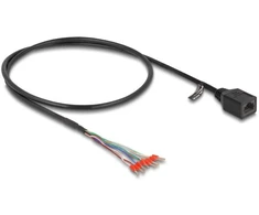 „DeLOCK“ kabelis RJ45 lizdas į laidų antgalius, Cat.5e, 50 cm, juodas, 0,5 m, Cat5e, RJ-45, juodas