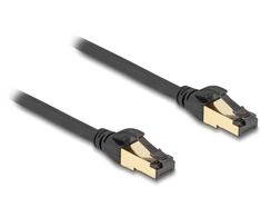 Delock DeLOCK Kabelis sieciowy RJ45 Cat.6A męski na męski S/FTP juoda 30 cm su podstawowym kablem Cat.7 odpowiedni do użytku przemysłowego i zewnętrznego