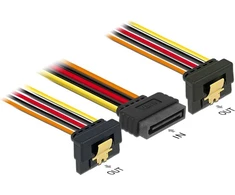 Delock SATA 15 kontaktų – SATA 15 kontaktų x2, 0,15 m, daugiaspalvis (60145)