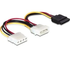 Delock SATA 15- pin - Molex x2, 0,16m, Multicolor (60103)