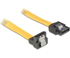 DELOCK Cable SATA 70cm geltonas pūkas/tiesus metalinis