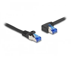 Delock DeLOCK Kabelis sieciowy RJ45 Cat.6A S/FTP prosty/lewy kątowy 2 m juoda