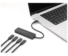 Delock USB 10 Gbps USB Type-C Hub su 4 USB Type-C lizdais, juoda