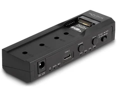 Delock – Saugyklos valdiklis – Klonavimo funkcija – 2,5", 3,5", M.2 (6,4 cm, 8,9 cm) – M.2 plokštė (PCIe NVMe ir SATA) / SATA SSD – USB-C 3.2 (2 kartos x 1)