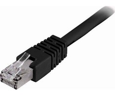 DELTACO F / UTP Cat6 patch kabelis, LSZH, 15m, juodas STP-615S