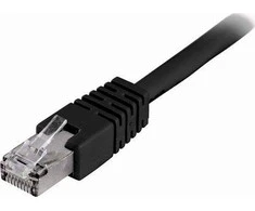 DELTACO F / UTP Cat6 patch kabelis, LSZH, 15m, juodas STP-615S