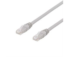 Deltaco DELTACO TP-65AU - Patchkabel - RJ-45 (han) til RJ-45 (han) - 5 m - UTP - CAT 6a - halogenfri - grå