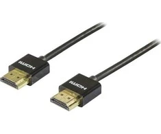 DELTACO plonas HDMI kabelis, HDMI greitis su Ethernet, 1m, juodas / HDMI-1091