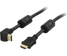 Kabelis Deltaco HDMI - HDMI 2m juoda (Deltaco HDMI-1020V - HDMI kabelis vinkletas)