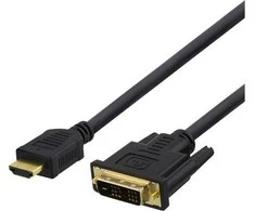 Kabelis DELTACO HDMI to DVI, 5m, Full HD, juodas / HDMI-115D