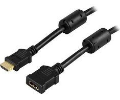 DELTACO HDMI ilgintuvas, 19 kontaktų vyriškas-moteris, 3m