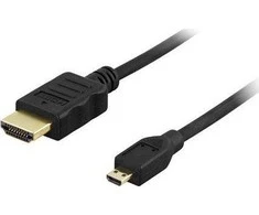 Kabelis DELTACO 4K, Ultra HD 60Hz, HDMI-A, Micro HDMI, 1m, juodas / HDMI-1013