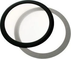 DEMCiflex dust filter 120mm, round – juodos ir baltos spalvos