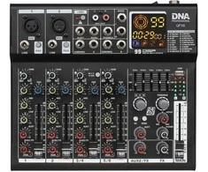 Dna Professional DNA QFX6 analoginis garso maišytuvas, 6 kanalų, „Bluetooth“