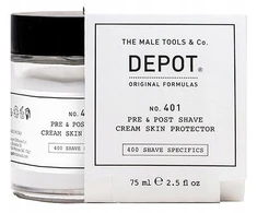 „Depot 400 Shave Specifications No. 401“ raminamasis kremas prieš ir po skutimosi, 75 ml
