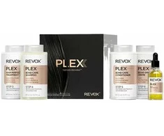 Rinkinys „Revox B77“: „Plex Bond Step 3“ plaukų kreminis prieš lūžinėjimą, 260 ml + „Plex Bond Step 4“ plaukų šampūnas stiprinimui, 260 ml + „Plex Bond Step 5“ atkuriamasis plaukų kondicionierius, 260 ml + „Plex Bond Step 6“ atkuriamasis plaukų kreminis, 260 ml + „Plex Bond“