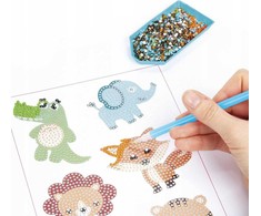 Kidea Diamond Stickers: Animals, Creative Craft Set