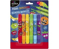 Kidea kvapnūs dvipusiai markeriai, 6 spalvos