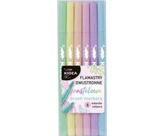 Dvipusiai pasteliniai žymekliai 6 spalvų KIDEA - DERFORM