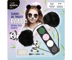 Kidea dažai veidui su pandos ausytėmis ir teptuku