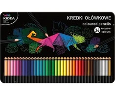 Derform Trikampiai taškai metalinėje dėžutėje 36 spalvos Kidea p8